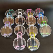 1/2/5/10pcs Mini Cute Round Suitcase Plastic Gift Box, Candy Box, Desk Organizer, Jewelry Box, Decorative Ornament - Multicolor - View 3