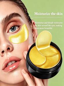 60pcs Gold Eye Masks, Under Eye Patches, Strong Moisturiz, Cooling, Look Reduced Wrinkles, Look Reduced Dark Circles, Gel Eye Patches Suitable For Swollen Eyes Dark Circles, Improved Under The Eye Patches Skin Loosen, Improve And Firm Eye Skin - 黃色 - 查看 8