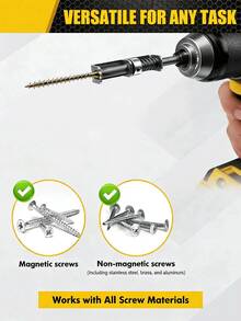 1/2/3 Stücke universeller stoßfester federbelasteter langanhaltend Legierungsstahl Schraubenkopf + professioneller kompakter ergonomischer automatischer einziehbarer einhändiger Bedienung Fingerschutz Schraubendreher-Bit-Verlängerungsstange, geeignet für Elektriker, Mechaniker, DIY Zuhause - Mehrfarbig - Übersicht 3
