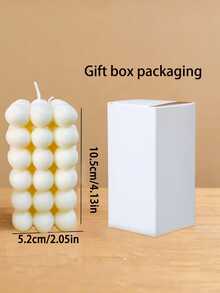 1pc Bubble Cube Candle, Fragrance Candle, Beautiful Soy Wax Candle, Home Fragrance Candle, Aromatherapy Decorative Candle, Cute Room Decor, Bedroom Decor, Wedding Centerpiece, Dorm Decor, Valentine's Day & Birthday Gift - White - View 11