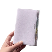 2026 Rainbow Index Leather Planner Notebook, High-Quality Monthly Weekly Planner, Work Notes Diary Journal - A6 - View 11