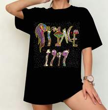 Prince "1999" Artwork T-Shirt | Gender-Neutral Oversized Pop Legend Fan Shirt Black - Black - View 11