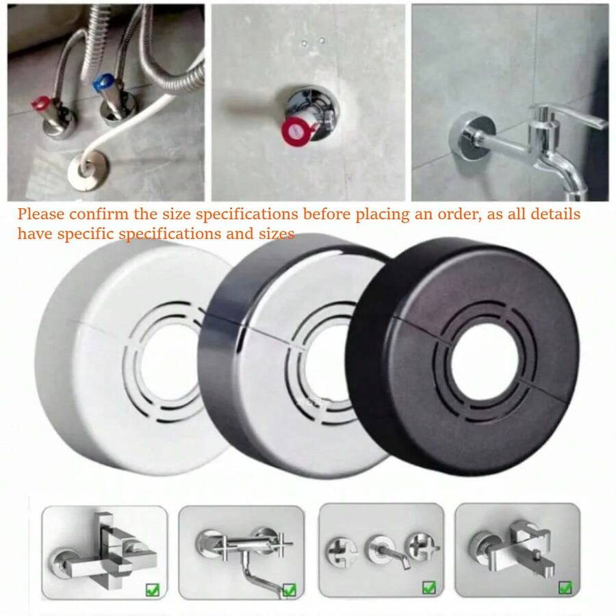 1/3件套ABS淋浴龙头连接器,可调节墙角阀盖板,适用于厨房和浴室龙头配件 - 彩色 - 查看 1