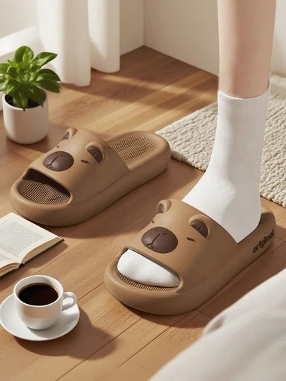 Dép EVA hình chuột lang Capybara dễ thương mới, dép nữ, cao cấp đa năng, nhiều màu sắc, phù hợp cho các cặp đôi, lý tưởng cho ở nhà, đi chơi hàng ngày, phòng tắm, mua sắm, tắm vòi sen và bãi biển. Chúng mềm mại, khử mùi, chống trơn trượt, thoải mái và bền, một lựa chọn đáng yêu cho các cặp đôi. Phiên bản dành cho cặp đôi có thiết kế kiểu dáng tương tự. Dép Giáng sinh, (Khuyến nghị người dùng chọn nhỏ hơn một cỡ)