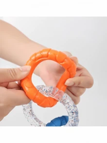 Đồ chơi gặm cho chó cưng 3 vòng, chất lượng cao, bền bỉ, giúp làm sạch răng, chống cắn, thích hợp cho chó tự chơi. - Nhiều màu - Xem 3