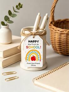 Editable Back To School Labels, First Day Of School Gift Tags, Student Back To School Gifts, Rainbow Gift Labels, Back To School Season - Multicolor - View 5
