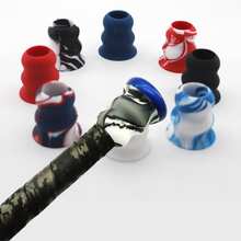 2 piezas de fundas de silicona antideslizantes y amortiguadoras de golpes para el mango de bates de béisbol, cubiertas de agarre de repuesto cómodas para bates de béisbol/sóftbol, colores aleatorios surtidos - Color Aleatorio - Ver 1