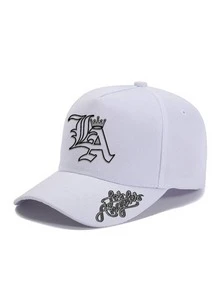 1件/2件“LA”城市字母印花棒球帽和斜挎包套装，街头时尚户外运动可调节平沿帽和单肩包，适合日常佩戴或作为礼物 - 彩色 - 查看 5