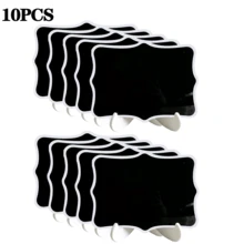 10pcs/5pcs/1pc Mini Chalkboard Display Panel Decor, Home Decor Signage, Mini Message Board Display Wooden Chalkboard, Suitable For Wedding, Baking Display, Hotel, Banquet, Dessert, Table Card, Mother's Day, Graduation - White Board With - View 10