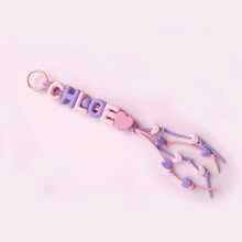 Personalized Letter Bag Charm Customized Colorful Beaded Keychain Heart-Shaped Beaded Pendant Mother's Day Gift - Braided Rope Keychain - View 53