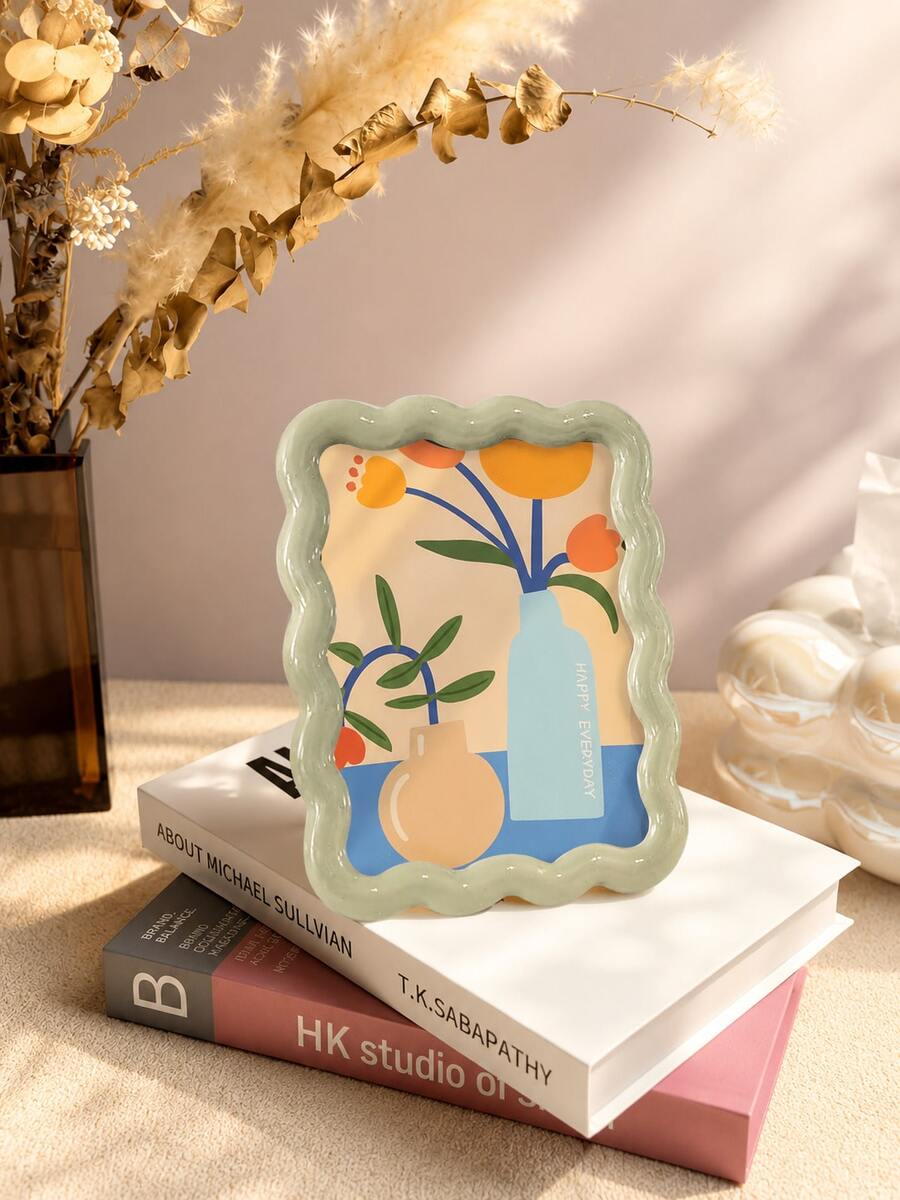 1 Peça Moldura Decorativa de Foto Verde Arqueada 4x6 - Exibição de Mesa e Parede, Design de Arco Artístico, Suporte Multiuso - Decoração Moderna para Casa, Elemento Essencial para Parede de Galeria, Decoração de Mesa de Escritório, Exibição de Presente, Decoração de Estilo Boho, Decoração de Dormitório, Acento Minimalista de Prateleira