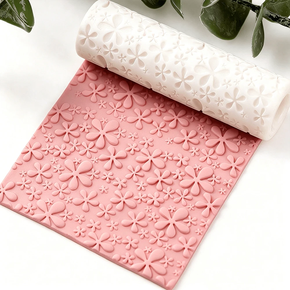 1 cây cán bột tạo vân hoa bằng đất sét polymer, cây cán bột làm khuyên tai bằng đất sét polymer - Lý tưởng để tạo bảng vân đất sét polymer. - GL239 - Xem 1