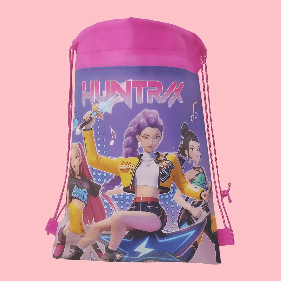 Hasbro Bộ 8 túi dây rút không dệt, thiết kế nhóm nhạc nữ K-Pop, túi đựng đồ dùng cho ba lô trẻ em. - Nhiều màu - Xem 1