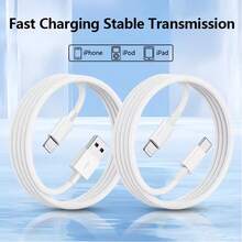 Câble de données USB C vers Lightning PD, câble de charge rapide compatible avec 17/17pro/16pro/16/15/15pro/ Blanc 1m - Blanc - Voir 2