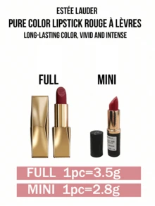 Estée Lauder Estee Lauder Pure Matte Lippenstift #420 (Vollgröße 3,5g, Mini 2,8g) - Samtartige Textur, langanhaltend & intensiv gesättigte Farbe, leichter matter Finish, luxuriöse Goldfassung, perfektes Geschenk für sie (Geburtstag, Valentinstag, Weihnachten, Jahrestag), geeignet für Dates, Alltagstragen und Anfänger - Satin #420 - Übersicht 5