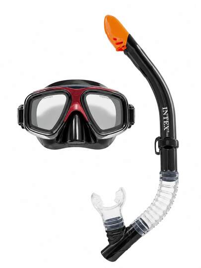 Kit de snorkel con tubo y máscara transparentes sellados con silicona hermética, unisex, equipo de buceo profesional, ideal para vacaciones en la playa y exploración oceánica, manteniendo una visibilidad submarina óptima. Kit combinado de gafas de natación y tubo, equipo de buceo, un accesorio esencial para el verano.