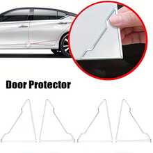 4 pezzi Protezioni per gli angoli delle portiere dell'auto - Protezioni universali trasparenti anti-graffio per i bordi delle portiere - Protezioni per i bordi delle portiere, adatte per camion, SUV, berline - A - Visualizzare 10