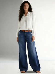 Women's Casual Everyday Commute Versatile American Street Style Jeans Spring,Jeans,Jeans For Women,Summer Outfits For Women,Summer Clothes,Beachwear,Vacation Outfits Women,Vacation Essentials - N02深藍 - 查看 3