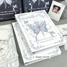 Album ảnh hoa hồng bướm chất lượng cao - Bìa cứng, hộp đựng ảnh 4 ngăn, đồ dùng cần thiết cho mùa tựu trường. - Nhiều màu - Xem 1