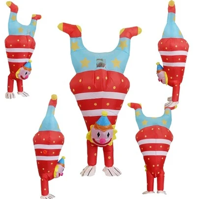 Trang phục hóa trang chú hề lộn ngược bơm hơi, phụ kiện trang phục lễ hội Halloween và Giáng sinh.