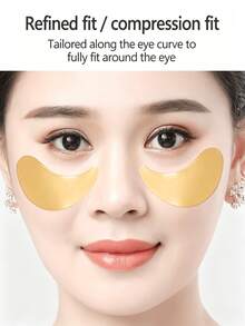 60pcs Gold Eye Masks, Under Eye Patches, Strong Moisturiz, Cooling, Look Reduced Wrinkles, Look Reduced Dark Circles, Gel Eye Patches Suitable For Swollen Eyes Dark Circles, Improved Under The Eye Patches Skin Loosen, Improve And Firm Eye Skin - 黃色 - 查看 6