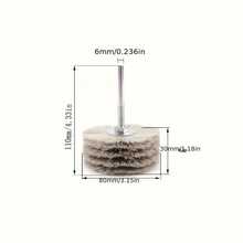 Bàn chải mài đầu hoa bằng nylon bóng, dụng cụ chống mài mòn dùng cho đồ gỗ nội thất, chạm khắc gỗ, chạm khắc rễ cây và đánh bóng phù điêu. - Màu Xám nhạt - Xem 3