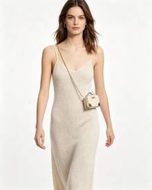 Michael Kors Estelle 女款迷你斜背包錢包附肩背鏈條 - 白色 - 查看 7