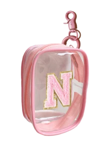 Portable Mini Transparent Zipper Storage Bag, Towel Letter Embroidery Pouch, Multi-Functional Compact Organizer With Keychain, Earphone Charger Data Cable Storage Box, Transparent Travel Accessory For Small Items, Suitable For Jewelry Bracelet USB Data Cable Storage, Ideal For Women Girls Daily Commute, Travel, Back To School, Gift - Multicolor - View 15