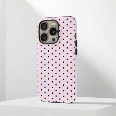 Soft & Cute White Polka Dot Phone Case, Y2K Style, Compatible With IPhone 17/16/15/14/13/12/11 Pro Max