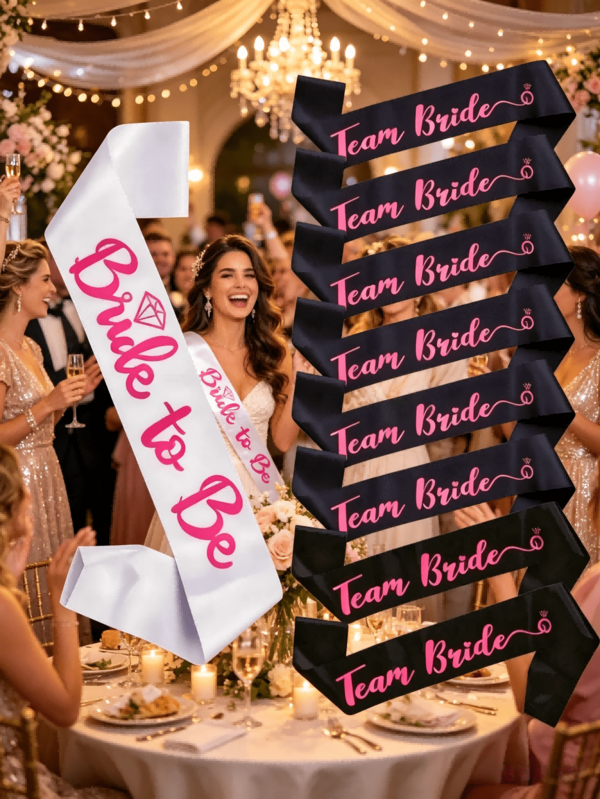 9pcs/Set Bride To Be Sash, Hen Party Accessories Hen Do Sash Hen Party Bridal Shower Party Decorations For Wedding, Bachelorette Party