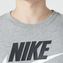 Nike Sportswear American Retro Logo Print Quick-Dry Knit Short-Sleeve T-Shirt For Men, Grey - Grey - View 4