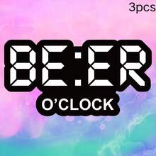 BE:ER O'CLOCK, Cocok untuk mengekspresikan suasana hati "Aku ingin minum, tidak peduli jam berapa pun", Stiker vinil tahan air - Permukaan halus yang tahan lama, Stiker bemper berperekat, Cocok untuk mobil, jendela, laptop, truk, botol air - Desain tahan lama multifungsi, Stiker mobil - vinil - View 11