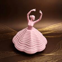 Obsequio de ilusión óptica 3D plegable, decoración navideña creativa, coleccionable para amantes de la danza, base giratoria, material de plástico duradero, torre poligonal de zanahoria, pequeño regalo curativo, decoración de oficina y hogar, perfecto para el Día de la Madre, Navidad y Halloween, adorno de baile de escritorio - Multicolor - Ver 13