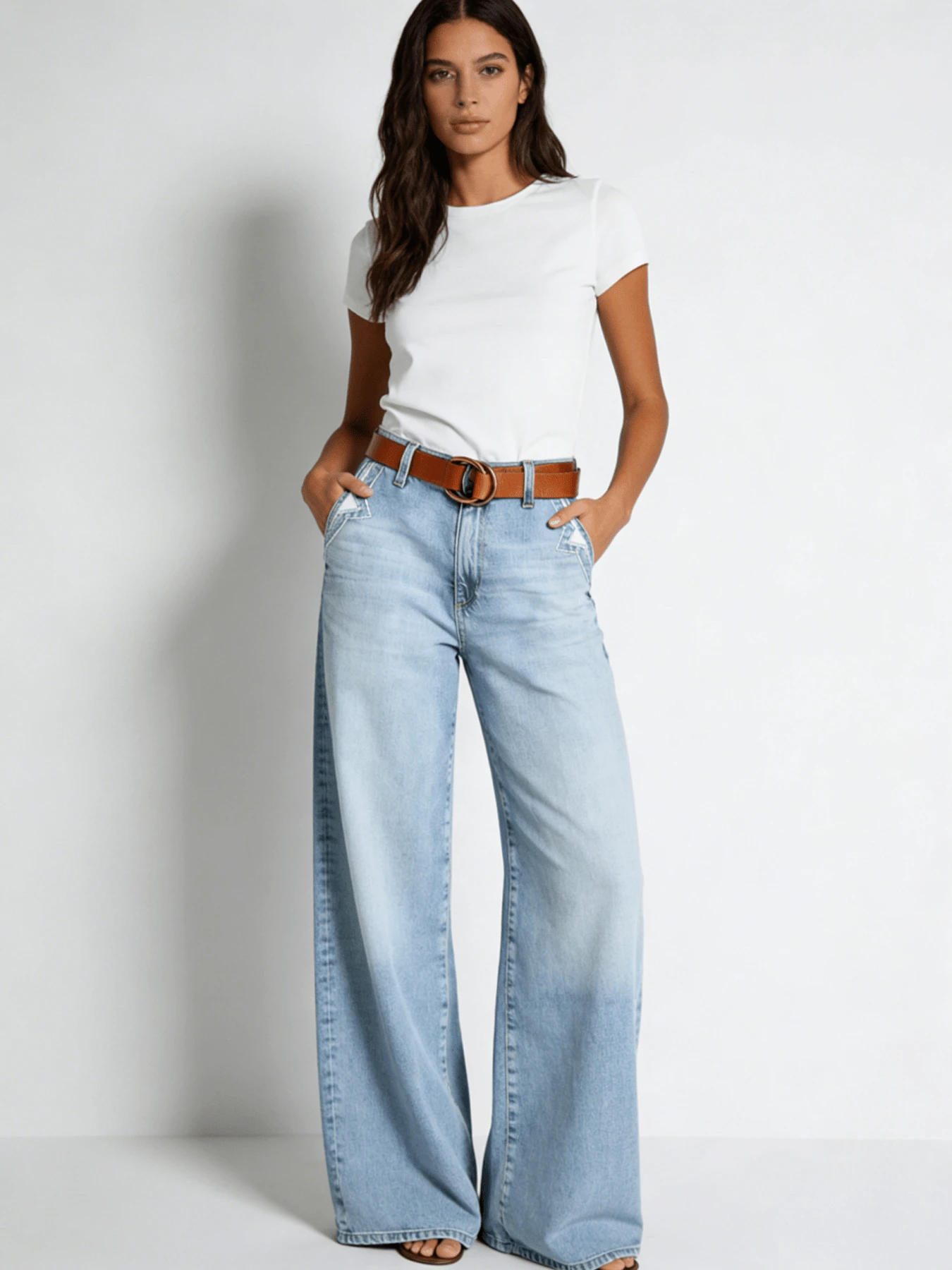 Women's Casual Everyday Commute Versatile American Street Style Jeans Spring,Jeans,Jeans For Women,Summer Outfits For Women,Summer Clothes,Beachwear,Vacation Outfits Women,Vacation Essentials - N02淺藍 - 查看 1