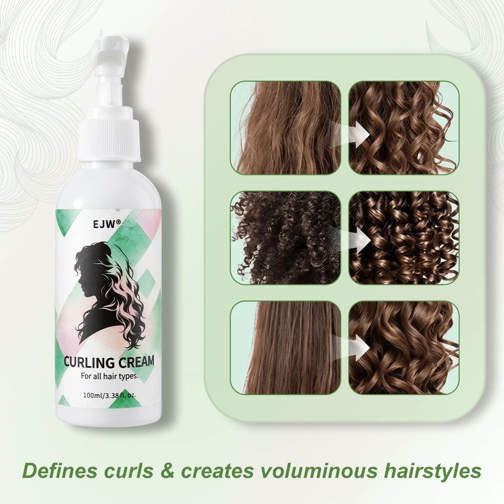 Argan Oil Styling Hair Cream, Suitable For Natural Curly Hair - Leave-In Conditioner, Detangling Anti-Frizz Smoothing Curl Cream, Deeply Moisturizing Styling Product Suitable For Wavy And Curly Hair - Lotion - View 1
