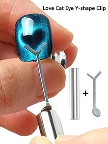 Bộ 2 nam châm hình chữ Y dùng để tạo hình móng vuốt mèo, có thể tạo hình trái tim. Phụ kiện làm móng nghệ thuật bằng dây nam châm hình chữ Y, dụng cụ làm móng, đồ dùng làm móng, đồ dùng làm móng, mùa tựu trường, nghệ thuật làm móng, dụng cụ làm móng, miếng dán móng giả - Bạc - Xem 7
