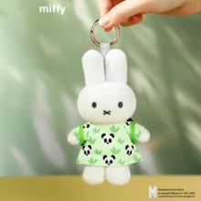 Móc khóa gấu trúc Miffy nhồi bông, thú nhồi bông hình thỏ dễ thương, phụ kiện túi xách, mặt dây chuyền ba lô mềm mại, đồ trang trí xe hơi dễ thương, quà tặng - Nhiều màu - Xem 3