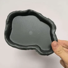 1个耐用塑料碗和浴盘，设计成逼真的灰色岩石形状，适用于蜥蜴、变色龙、蛇、青蛙、乌龟和壁虎等爬行动物和两栖动物。 - 查看 7