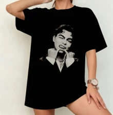 Malachi Barton Black And White Portrait T-Shirt | Gender-Neutral Oversized Fan Shirt Black - Black - View 9