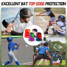 2 piezas de fundas de silicona antideslizantes y amortiguadoras de golpes para el mango de bates de béisbol, cubiertas de agarre de repuesto cómodas para bates de béisbol/sóftbol, colores aleatorios surtidos - Color Aleatorio - Ver 5