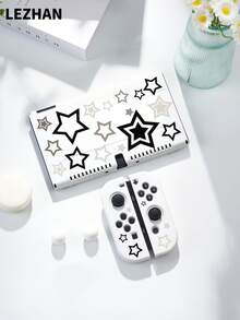 1个星形图案保护壳/透明闪光保护壳，兼容Switch 2/Switch NS/Switch OLED/Lite，Switch主机配件齐全，包含收纳袋、卡槽底座，是送给Switch玩家的最佳礼物。 - 彩色 - 查看 3