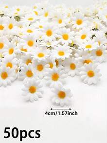 100/50/10支白色雏菊仿真花，彩色雏菊填充花材，适用于DIY手工艺品、花环制作、花瓶装饰、头饰、春季婚礼、订婚、生日、家庭聚会、家居装饰、节日和派对用品、秋季装饰 - 彩色 - 查看 14