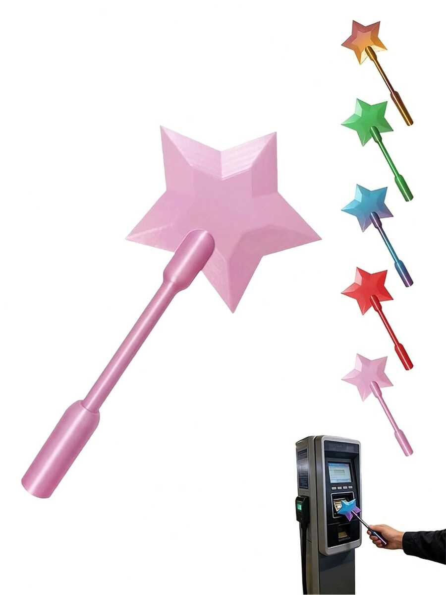 3D Printed Payment Magic Wand, Tap To Pay, Star-Shaped Magic Wand, Contactless Credit Card Holder, Suitable For Payment Scenarios - Multicolor - View 1