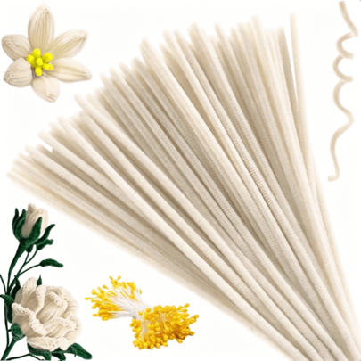 250 st piprensare, 100 st uppgraderade täta rörformade rengöringspiprensare i färgglad filt, 150 st blomknoppar, lämpliga för DIY-konst och kreativa handgjorda hantverk, festdekoration, konstprojekt, handgjord dekor, dekorativa stjälkar, DIY-tillbehör, kan användas som bröllopsdekor, julklappar och skolmaterial, examenspresenter, VM-dekor