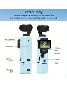 Compatible With DJI Osmo Pocket 3, Silicone Protective Case, Gimbal Protective Cover, Lens Protective Film, Anti-Scratch Protective Cover, Anti-Collision Protective Case, Soft Silicone Protection, Dust-Proof Accessories, Camera Shell Accessories - View 3