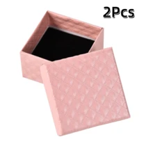 1 pieza/2/5/8/10/12Pcs-Caja de Joyas, Caja de Embalaje de Joyas con Patrón de Diamante, Caja de Collar de Plata, Caja de Almacenamiento de Anillos y Pendientes Caja Pequeña a Cuadros Negros - Multicolor - Ver 29
