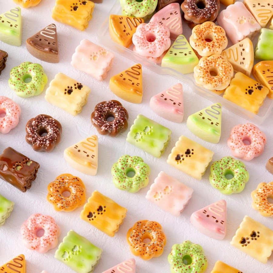 6/12/18pcs Cute Cat Paw Bread, Mousse Cake, Donuts,Dessert,3D Nail Charms Multi-Purpose Decorations Cute Resin Decorations For Nail Art & Scrapbook DIY Crafts,Hair Accessories, Hair Clip Decoration,Phone Cases,DIY Jewelry Making,DIY Resin Pendant,Cup & Shoe Decor - Cute Dessert Theme - View 1