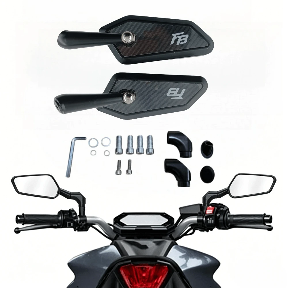 Spion Samping/Spion Belakang Sepeda Motor Universal, Kawasaki, Suzuki, Aprilia, Sepeda Motor Jalanan, Cruiser, Skuter, 8mm/10mm - Kaca spion #4 - View 1