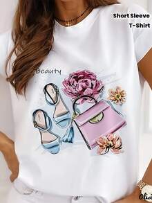 Women'S Short-Sleeve T-Shirt - 白色 - 查看 1