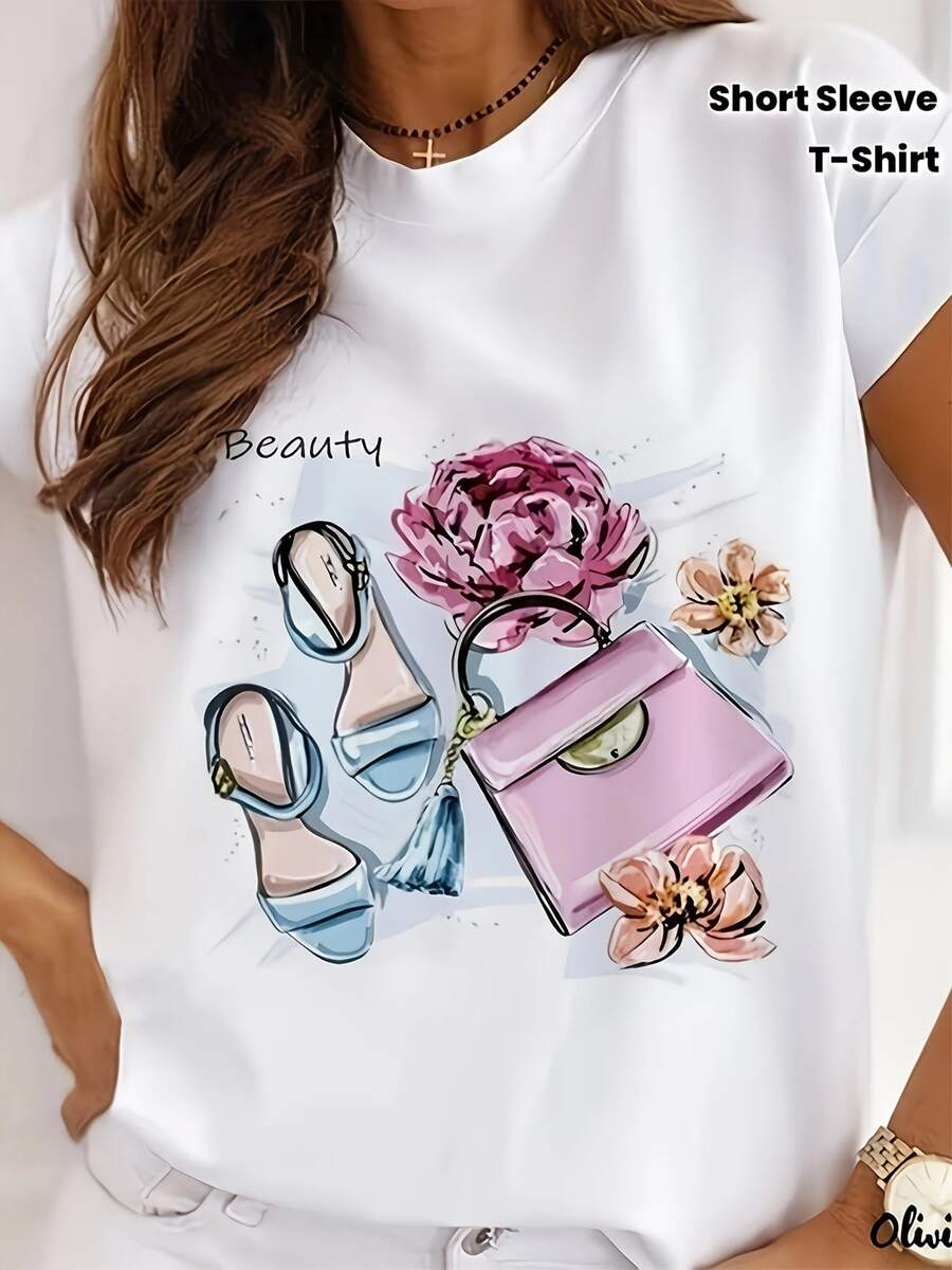 Women'S Short-Sleeve T-Shirt - 白色 - 查看 1